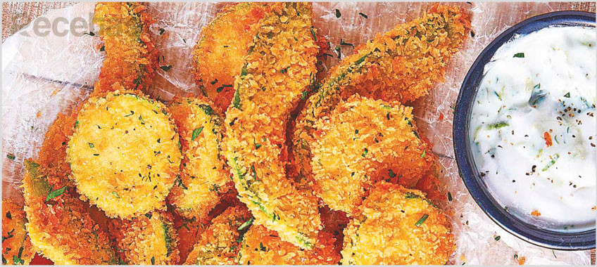 Calabaza y aguacate empanizados – Entrante crujiente con salsa fresca de jocoque